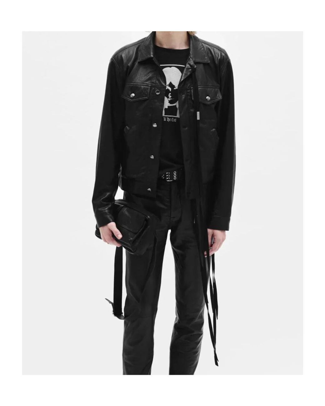 Ann Demeulemeester Black Raf 5 Pockets Standar Blouson for men