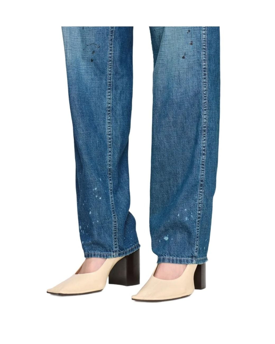 Maison Margiela Blue Treated Denim Jeans
