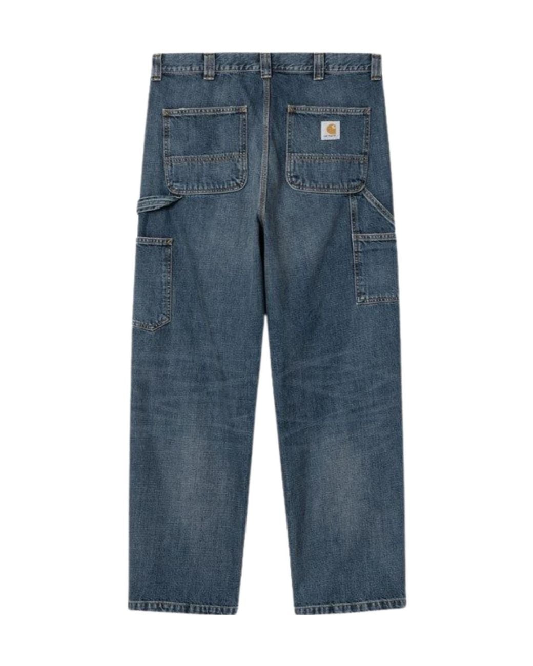 Carhartt Blue Wide-Leg Utility Jeans for men