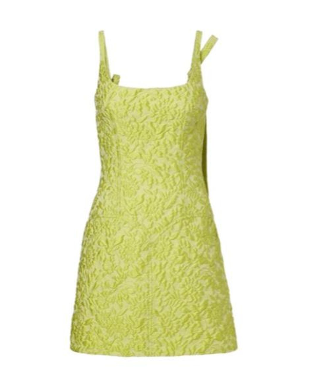 Emilia Wickstead Green Eliezer Floral Cloque Minidress