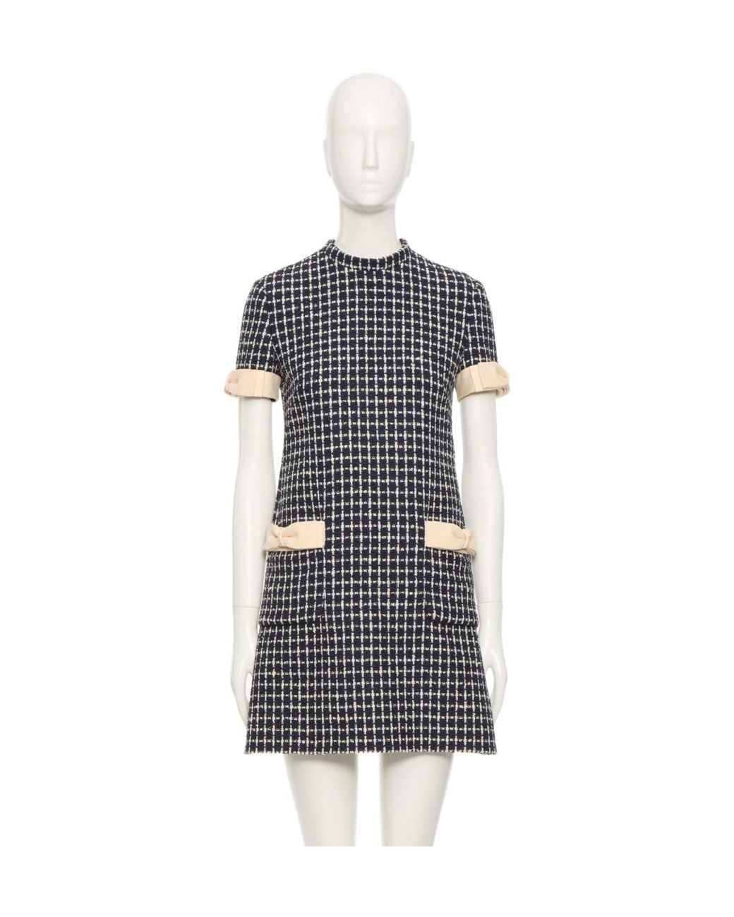 Valentino Black Bow Detailed Mock Neck Mini Dress
