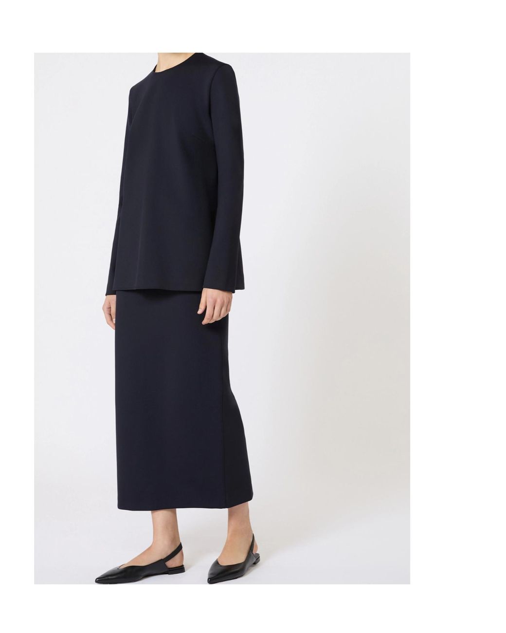 Max Mara Black Slim Fit Crewneck Top