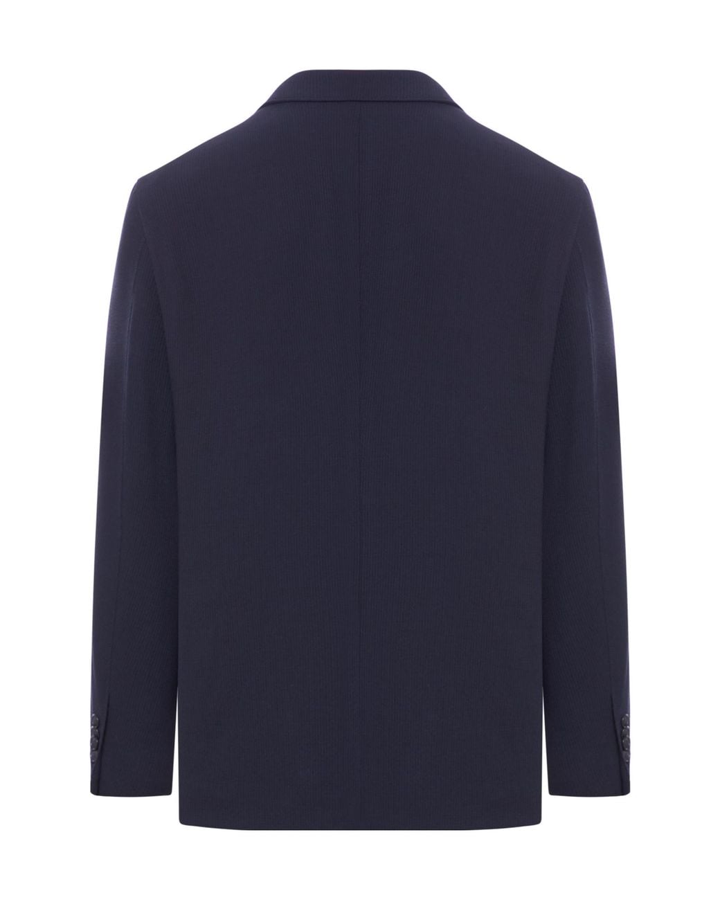 Giorgio Armani Blue Single-Breasted Corduroy Blazer for men