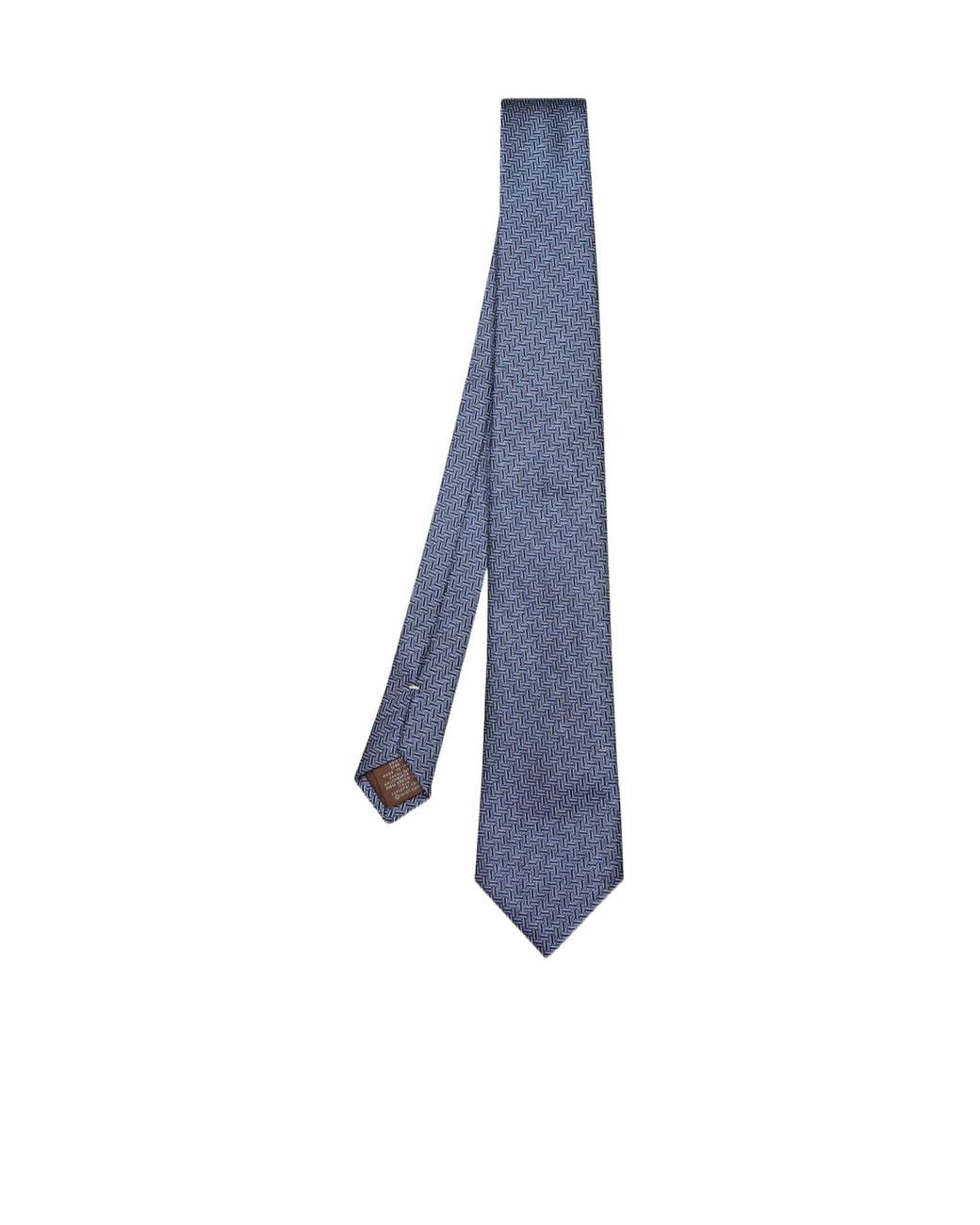 Canali Blue Pointed-Tip Tie for men