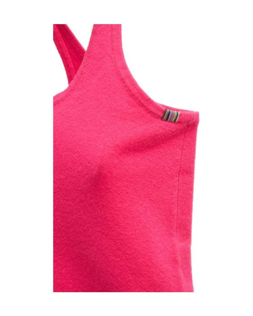 Extreme Cashmere Pink Raver Asymmetric Cashmere Blend Top