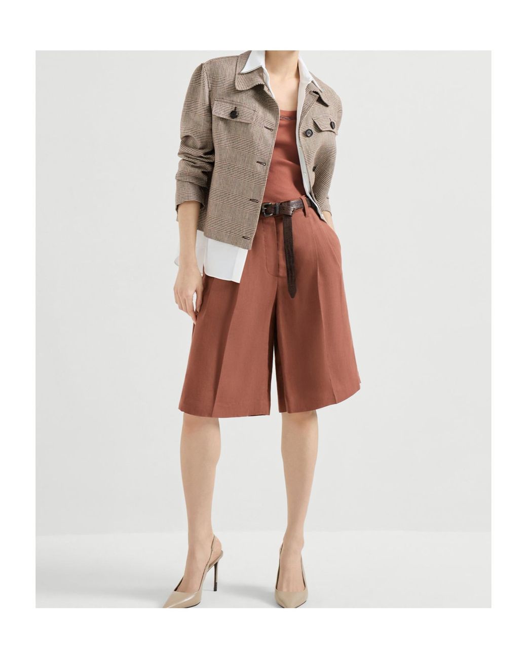 Brunello Cucinelli Gray Prince Of Wales Jacket