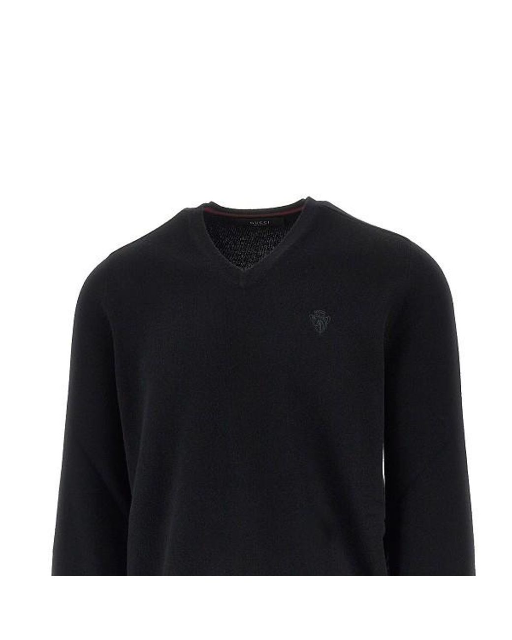 Gucci Blue V-Neck Sweater for men
