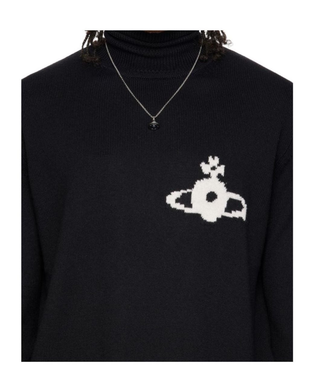 Vivienne Westwood White New Petite Orb Pendant Necklace for men