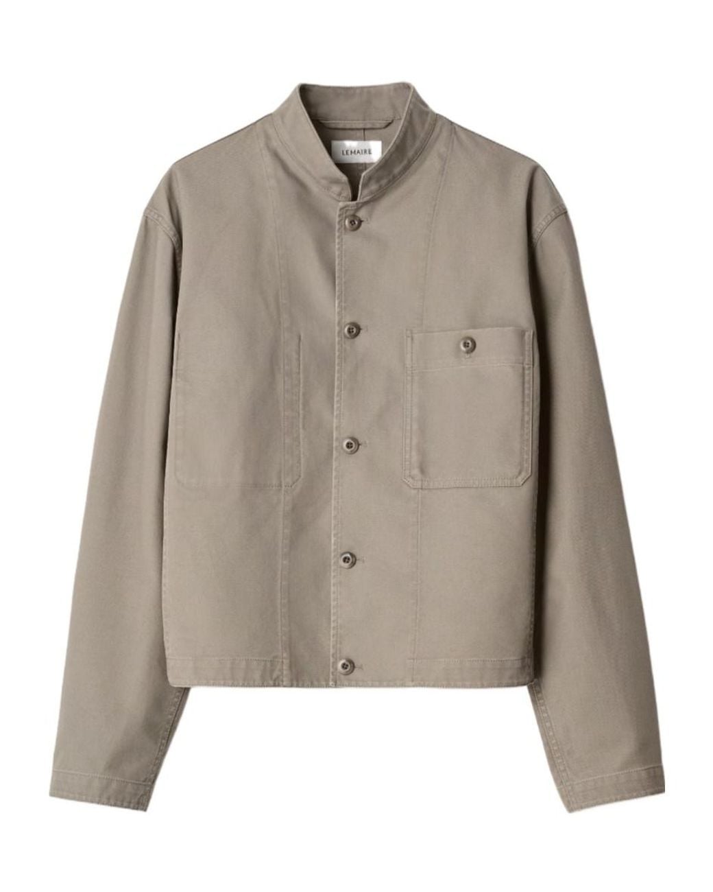 Lemaire Brown Stand-Collar Jacket for men