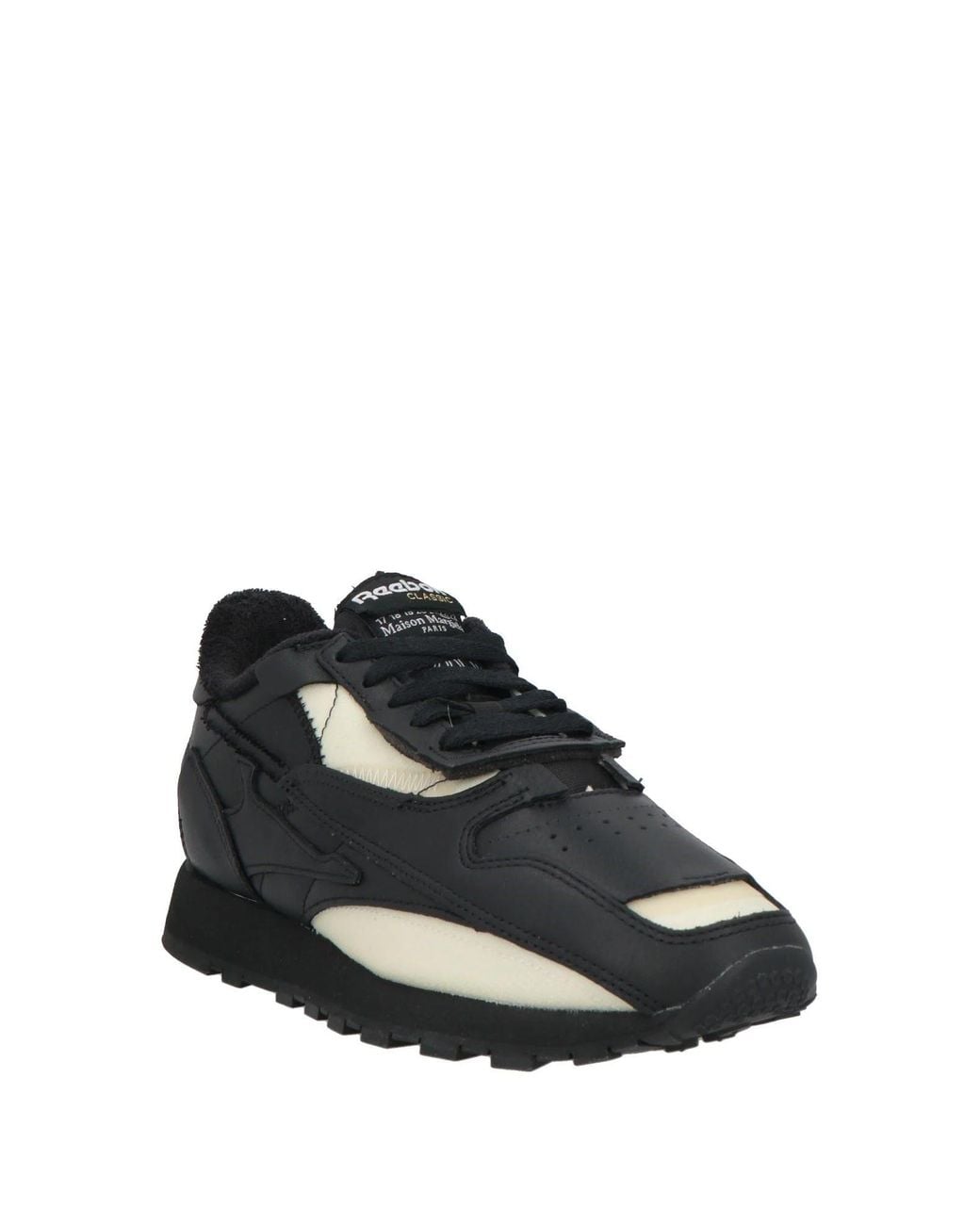 Reebok X Maison Margiela Black Two-Tone Low-Top Leather Shoes