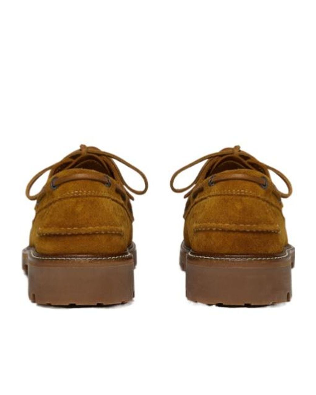 G.H.BASS Brown Laced Moccasin Shoes for men