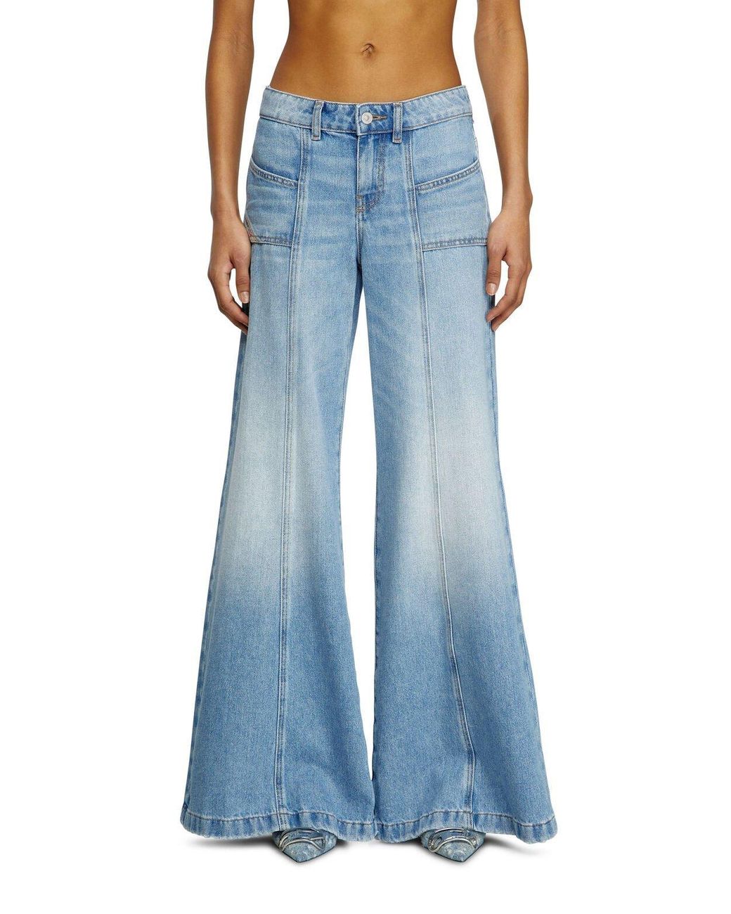 DIESEL Blue D-Akii Flared Jeans