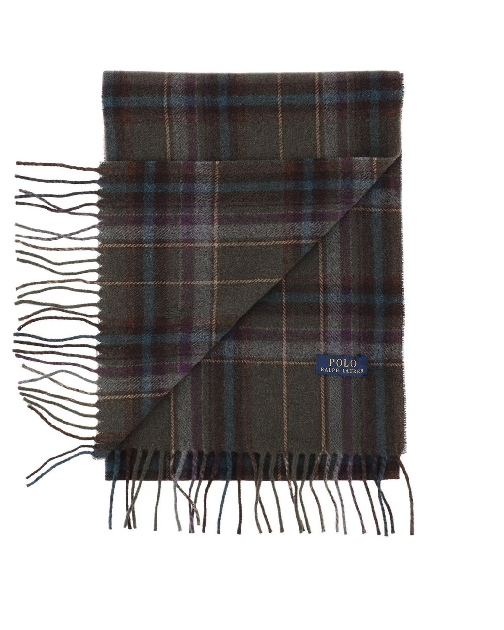 Polo Ralph Lauren Black Checked Fringed Scarf for men