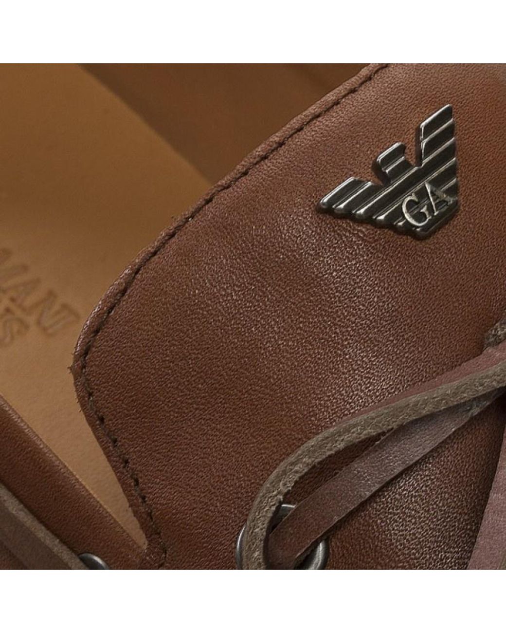 Armani Jeans Brown Logo Details Business Casual Shoes for men
