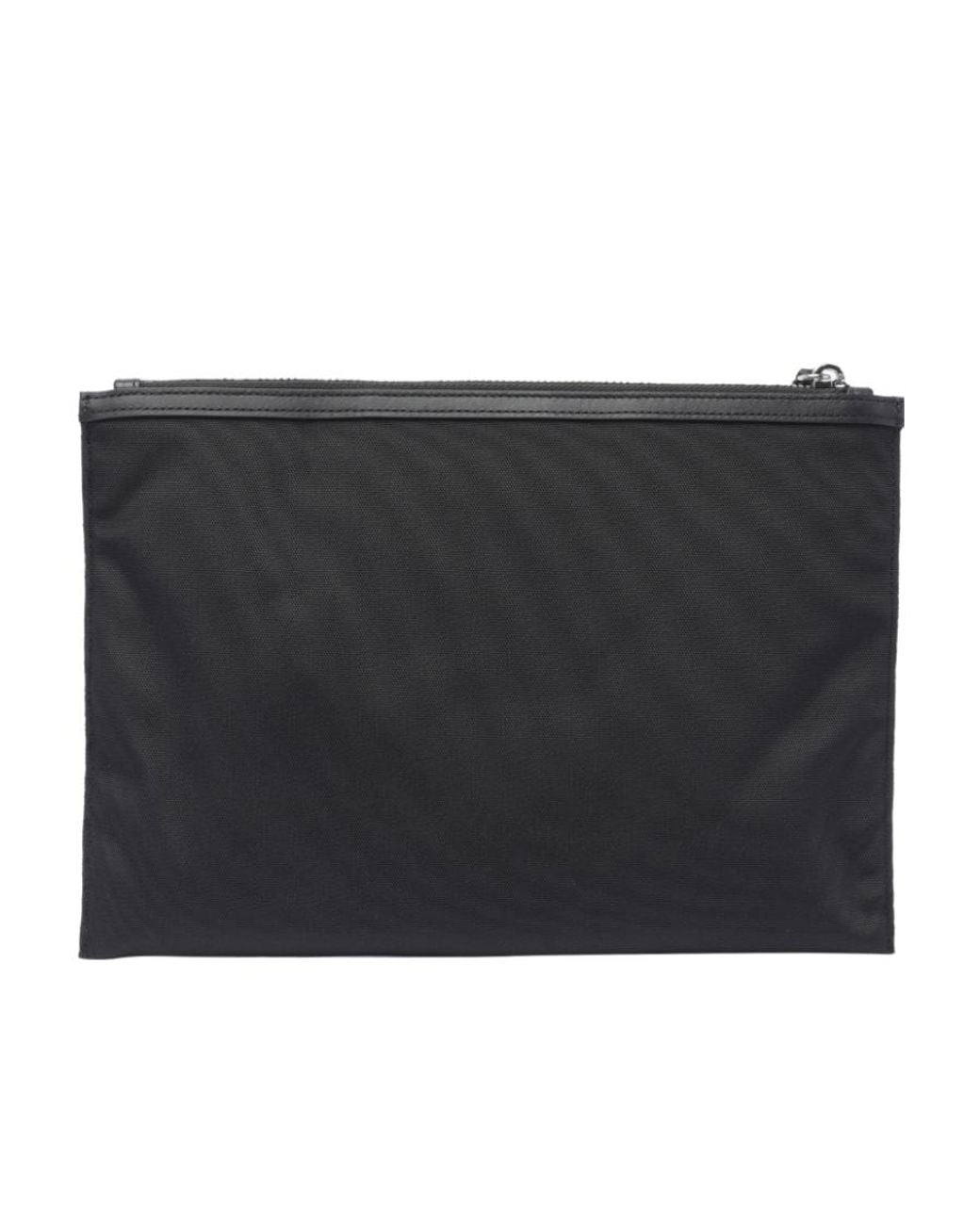 KENZO Black Tiger Embroidered Zip-Up Pouch for men