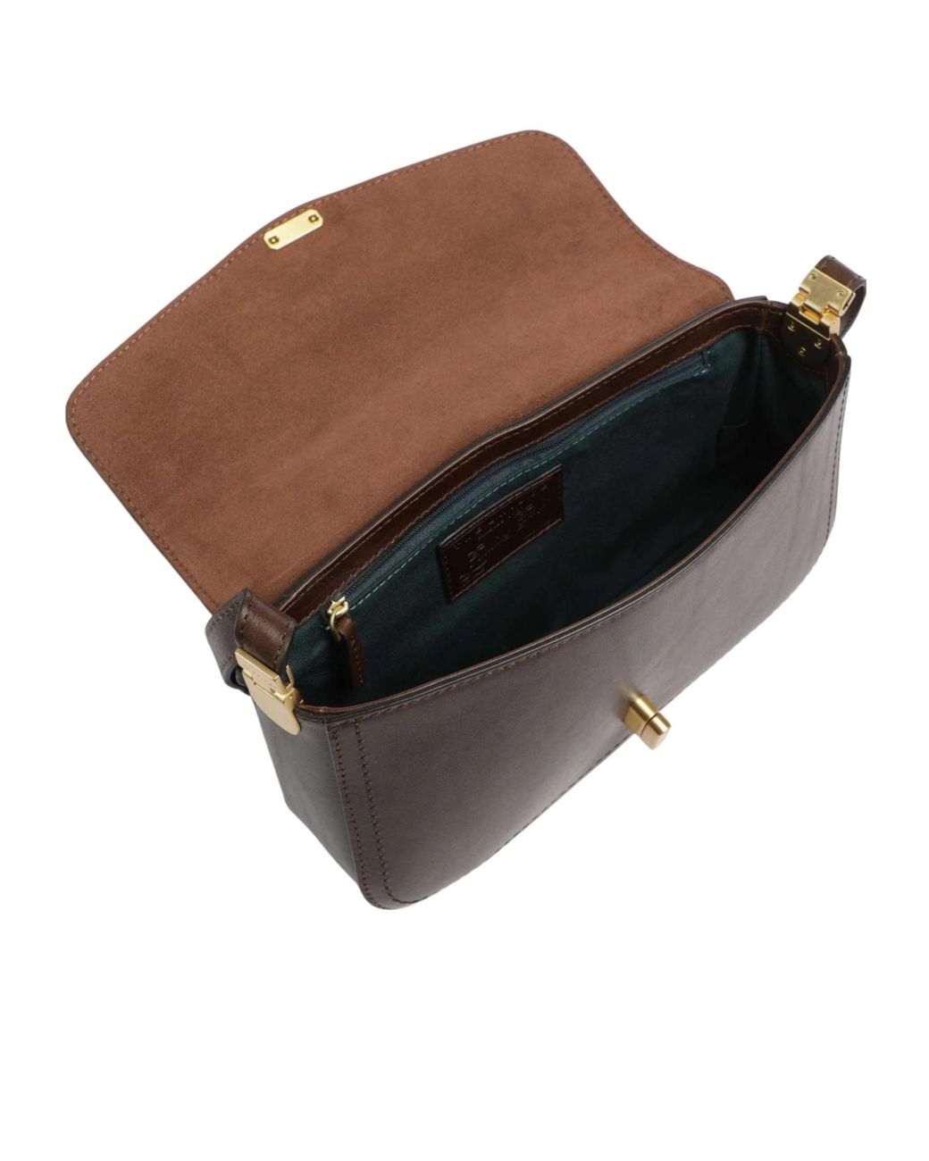The Bridge Black Leather Flap Tote Bag