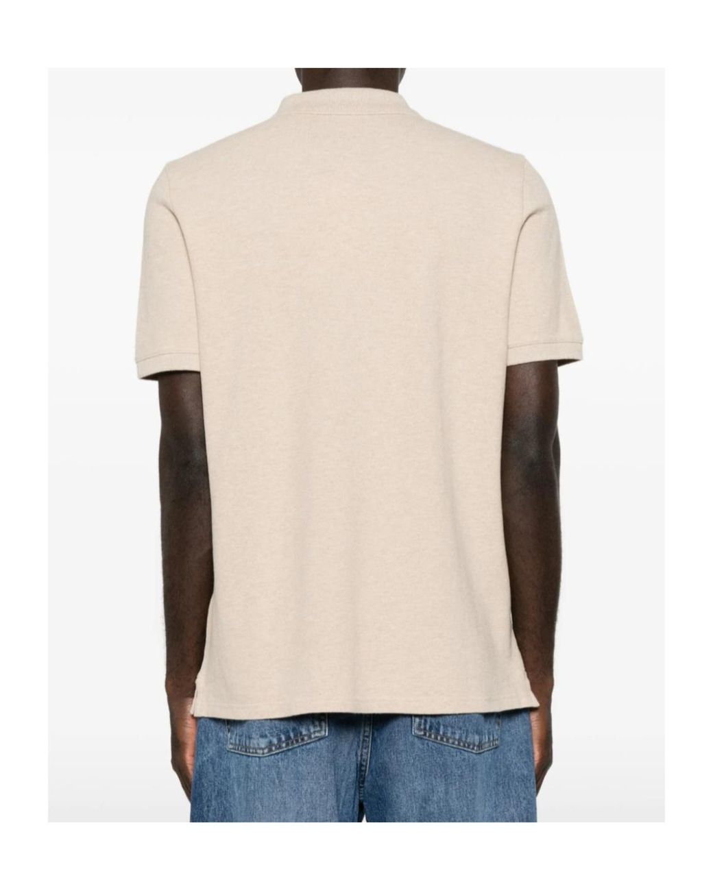 Maison Kitsuné White Fox Head Patch Polo Shirt for men