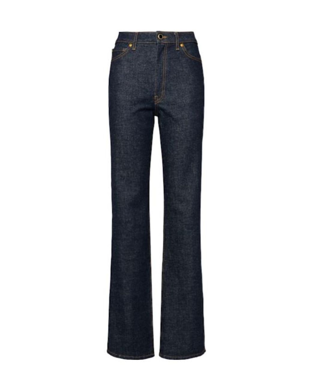 Khaite Blue Danielle Denim High-Rise Straight Jeans