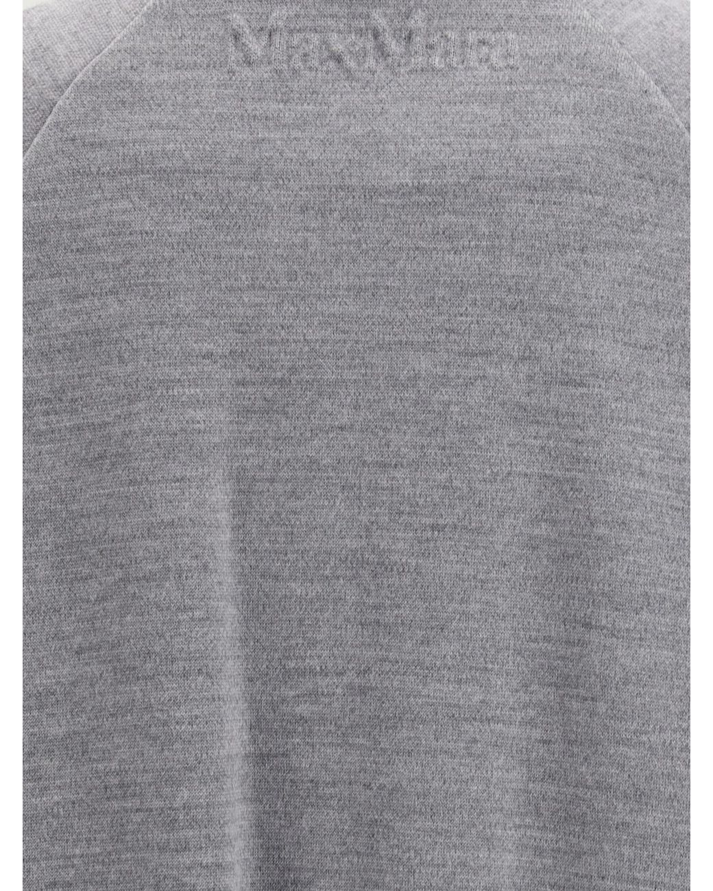 Max Mara Gray Frine High-Neck Zipped Sweatshirt
