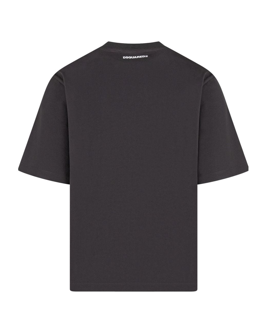 DSquared² Black Iconique-Printed Crewneck T-Shirt for men