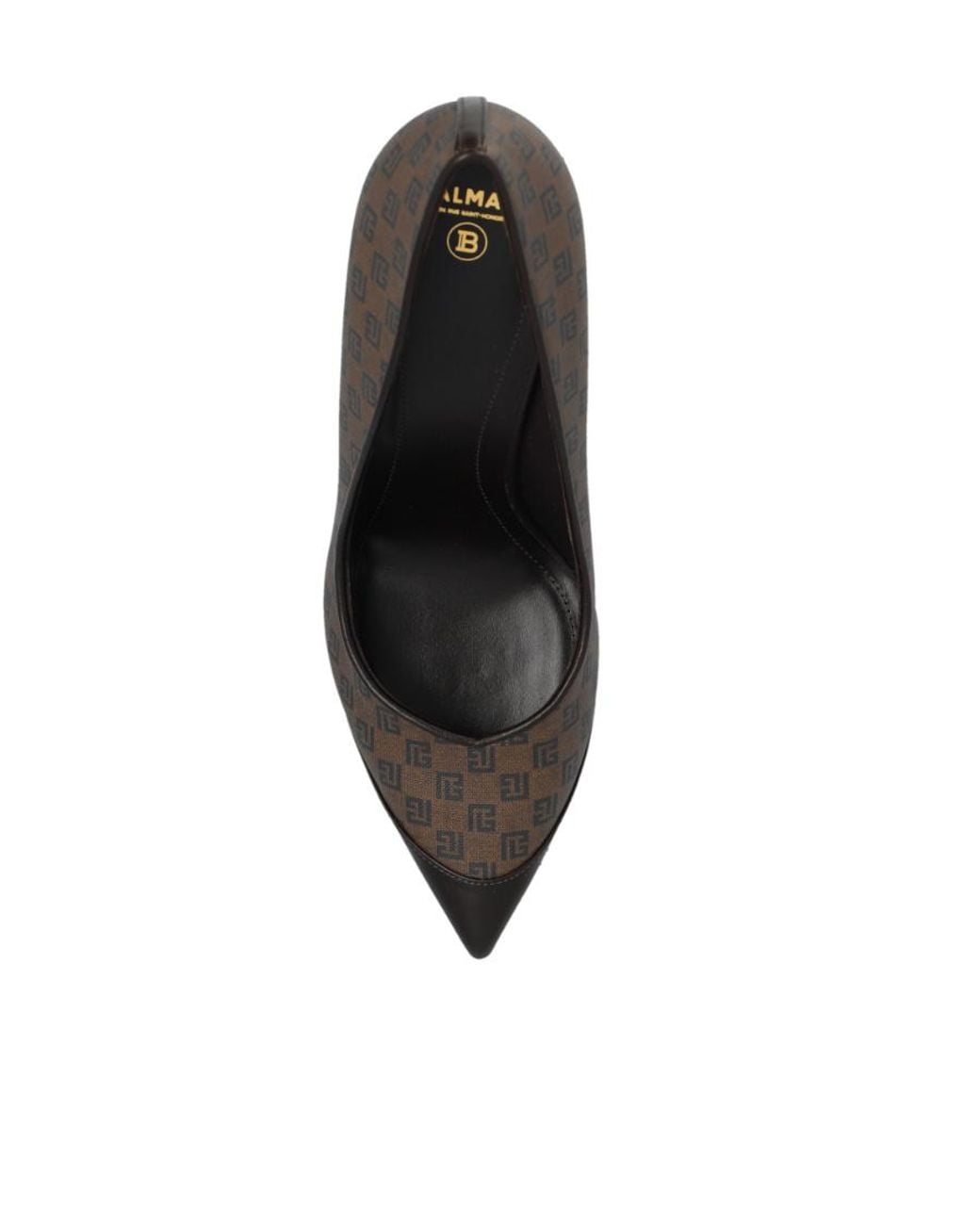 Balmain Multicolor Monogrammed Pointed-Toe Pumps