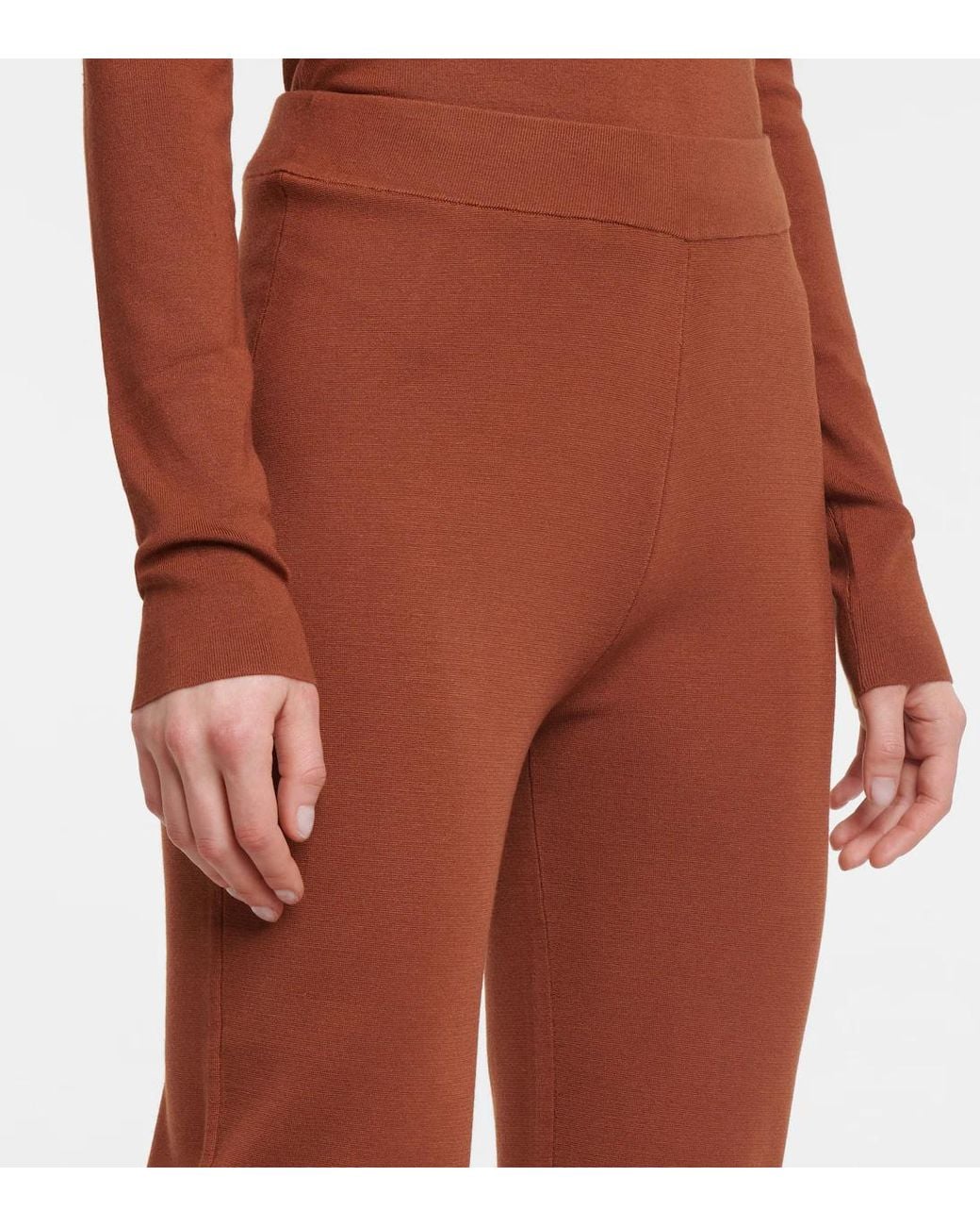Joseph Brown Slit Detail Casual Pants