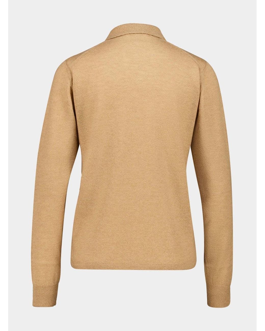 Auralee Natural Long-Sleeve Knit Top
