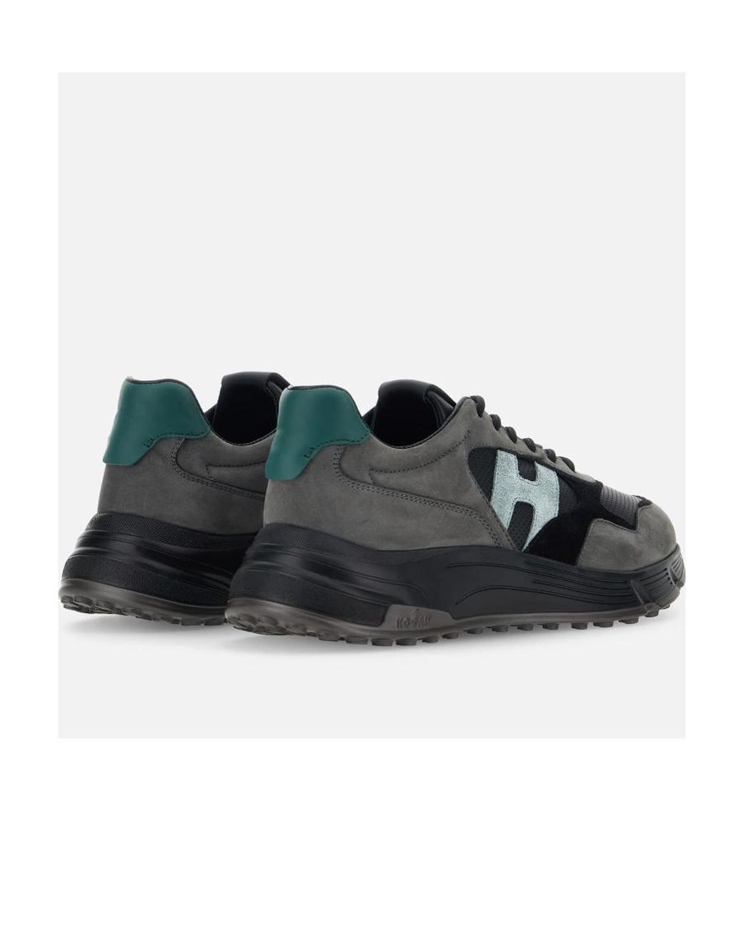 Hogan Black Hyperlight Panelled Lace-Up Sneakers for men