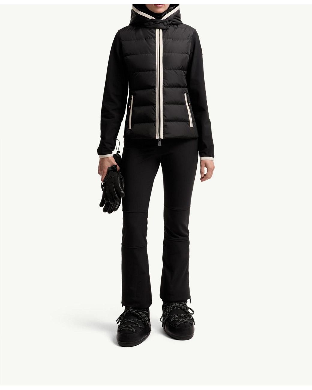 Moncler Black Grenoble Quilted Performance Hooded Jacket