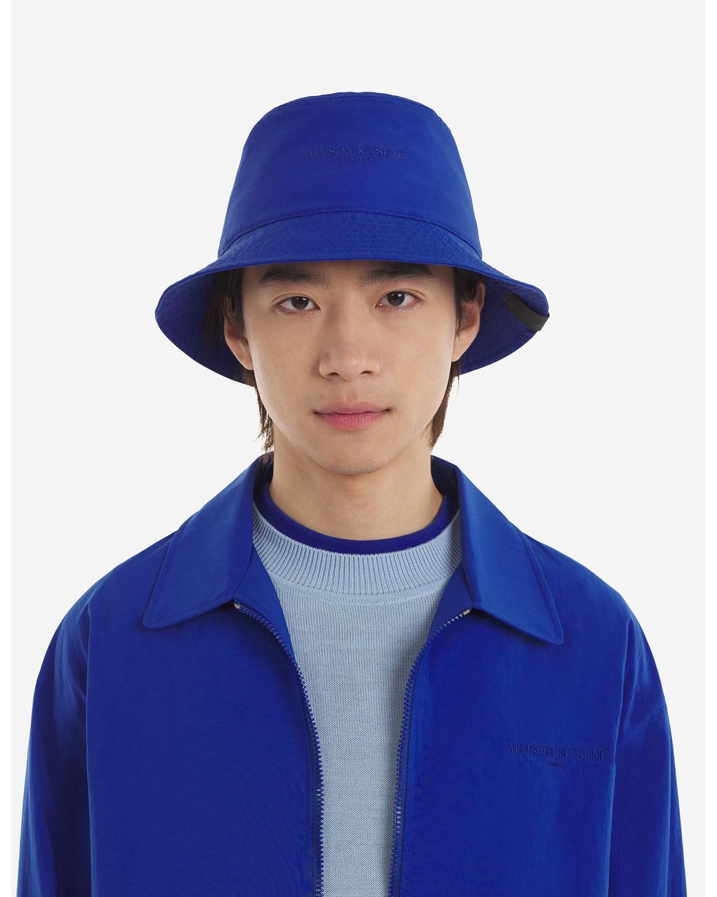 Maison Kitsuné Blue Fisherman's Hat for men