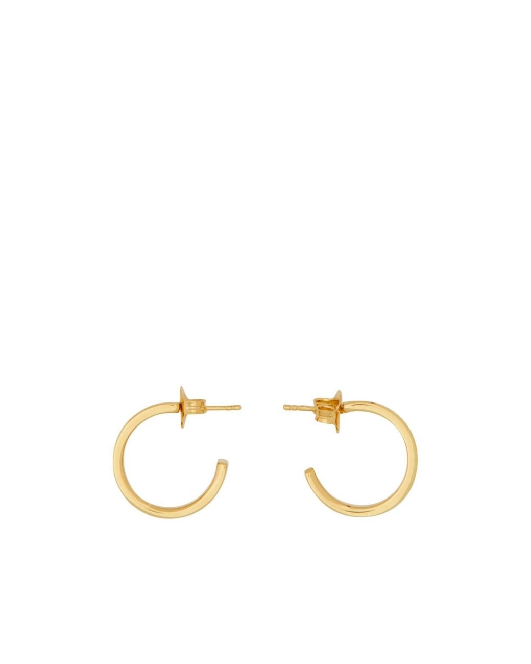 MM6 by Maison Margiela Metallic Numeric Engraved Hoop Earrings for men