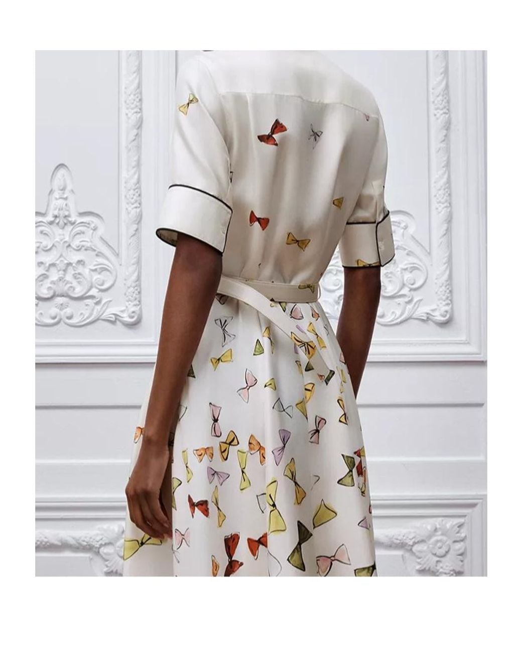 Dior White Iviera Mid-Length Belted Shirtdress