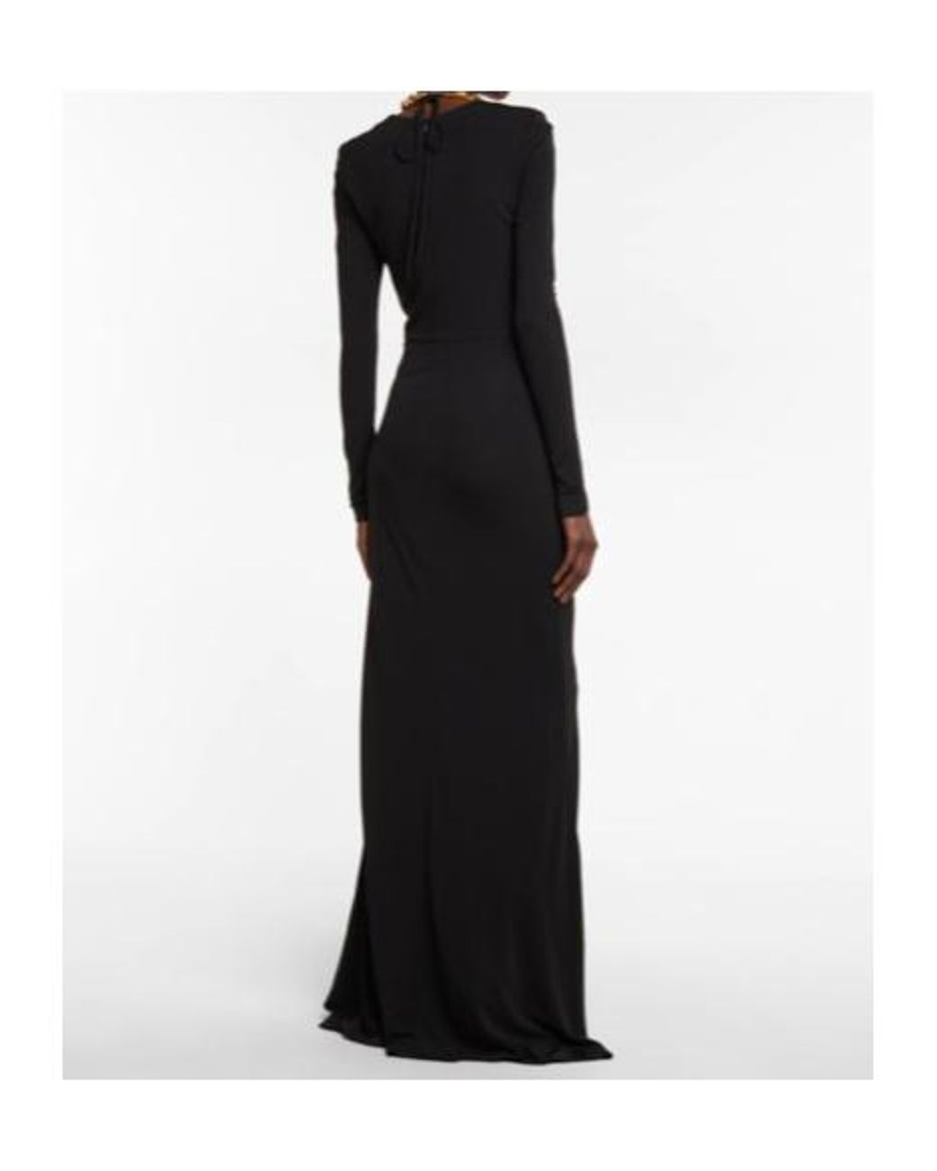 Rebecca Vallance Black Riccardo Cutout Ruched Jersey Gown