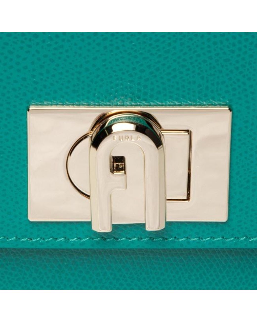 Furla Green Turn-Button Shoulder Bag