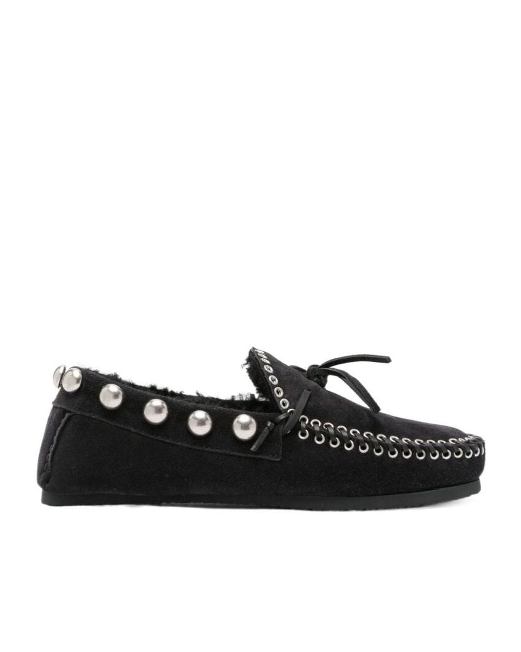 Isabel Marant Black Fitza Studded Loafers