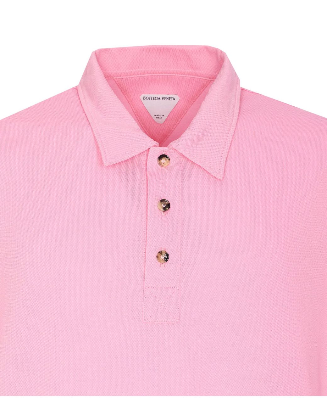 Bottega Veneta Pink Fine Jersey Polo Shirt for men