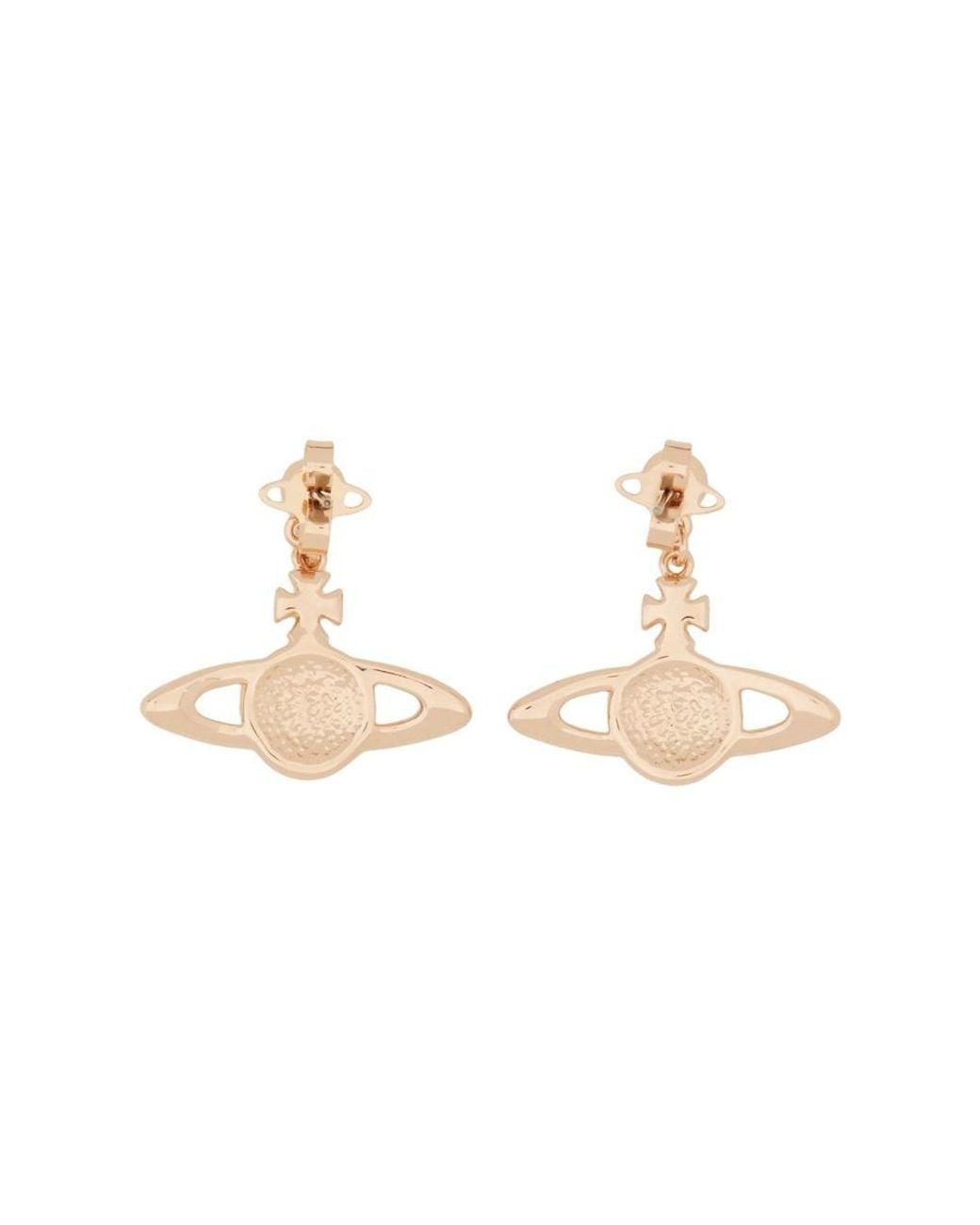 Vivienne Westwood White Pina Bas-Relief Earrings