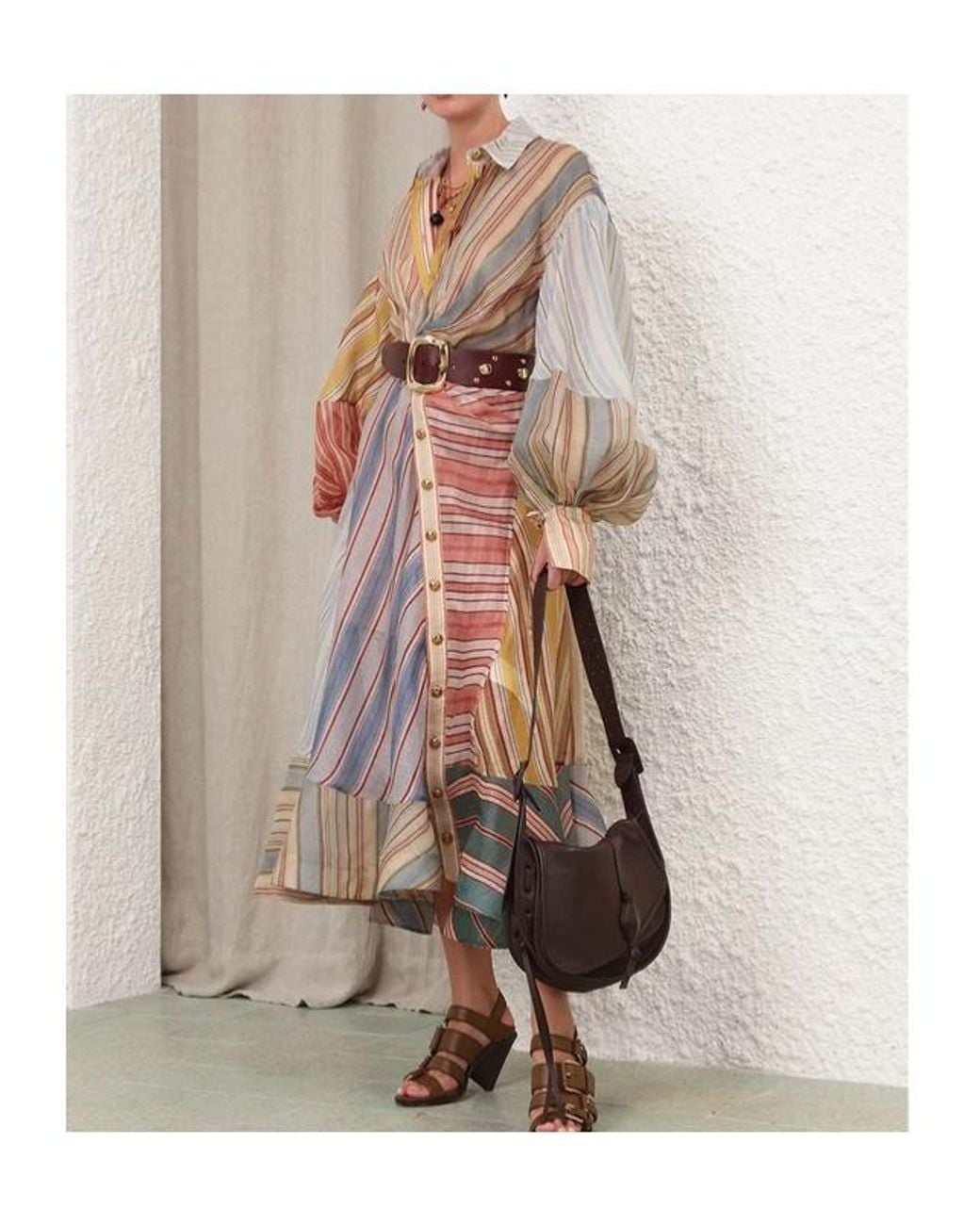 Zimmermann Multicolor Striped Pattern Dress