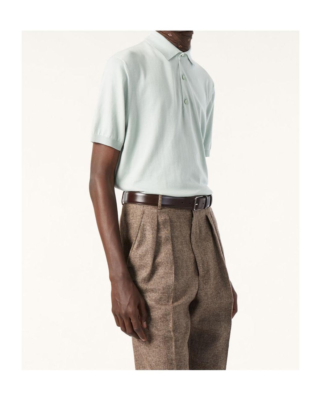 Loro Piana White Polo Shirt for men