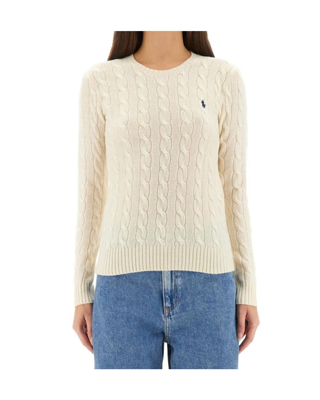 Polo Ralph Lauren White Ralph Lauren Cable Knit Sweater