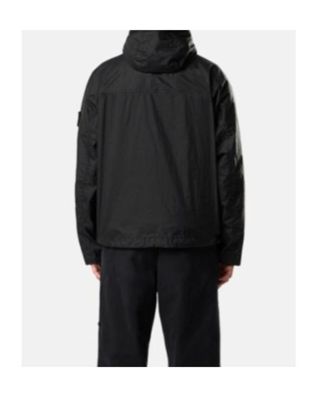 Stone Island Black Short Parka Hooded Jacket for men