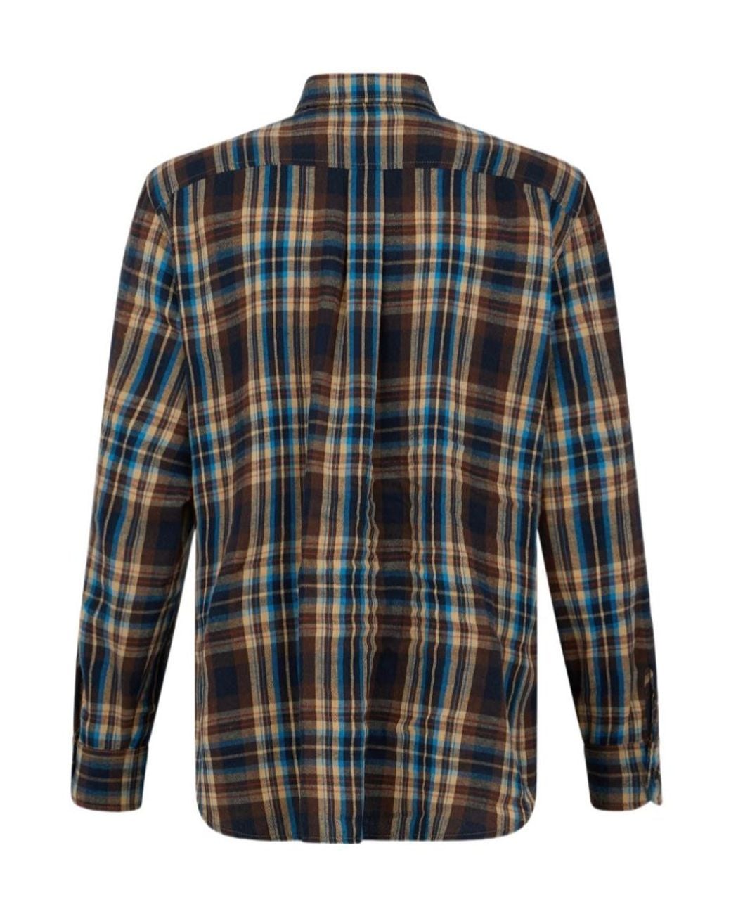 DSquared² Blue Canadian Button-Down Checked Shirt for men