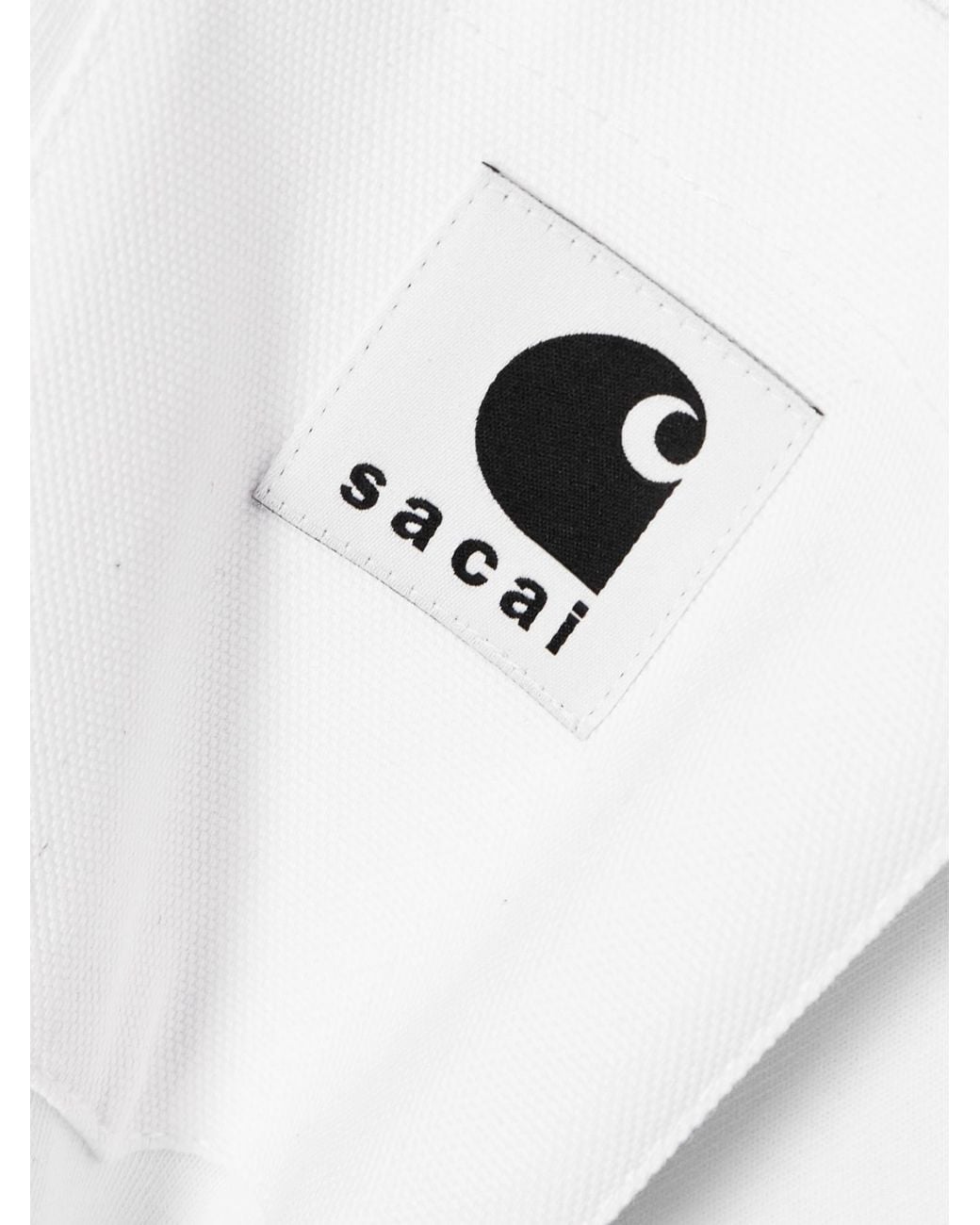 Sacai White Casual Short-Sleeve T-Shirt