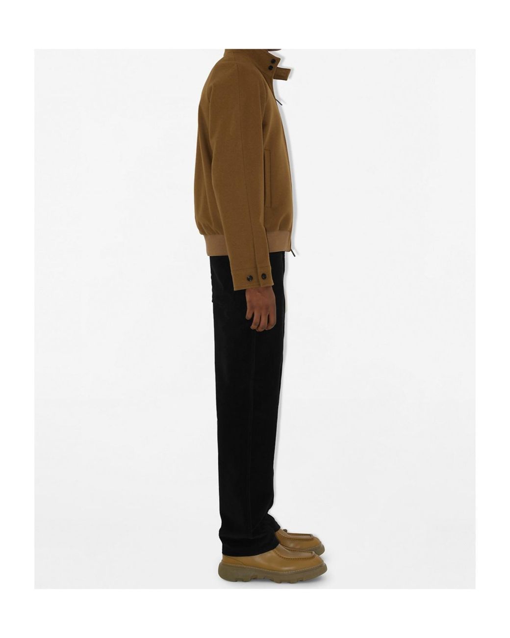Burberry Brown Cashmere Harrington Jacket for men