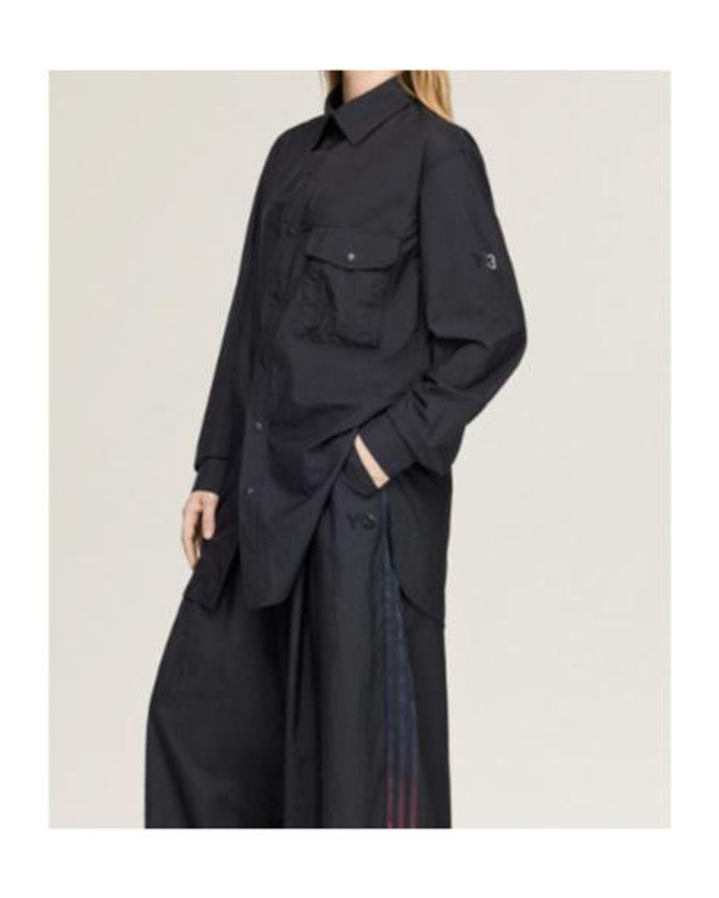 Y-3 Blue Gradient 3 Stripes Overshirt for men