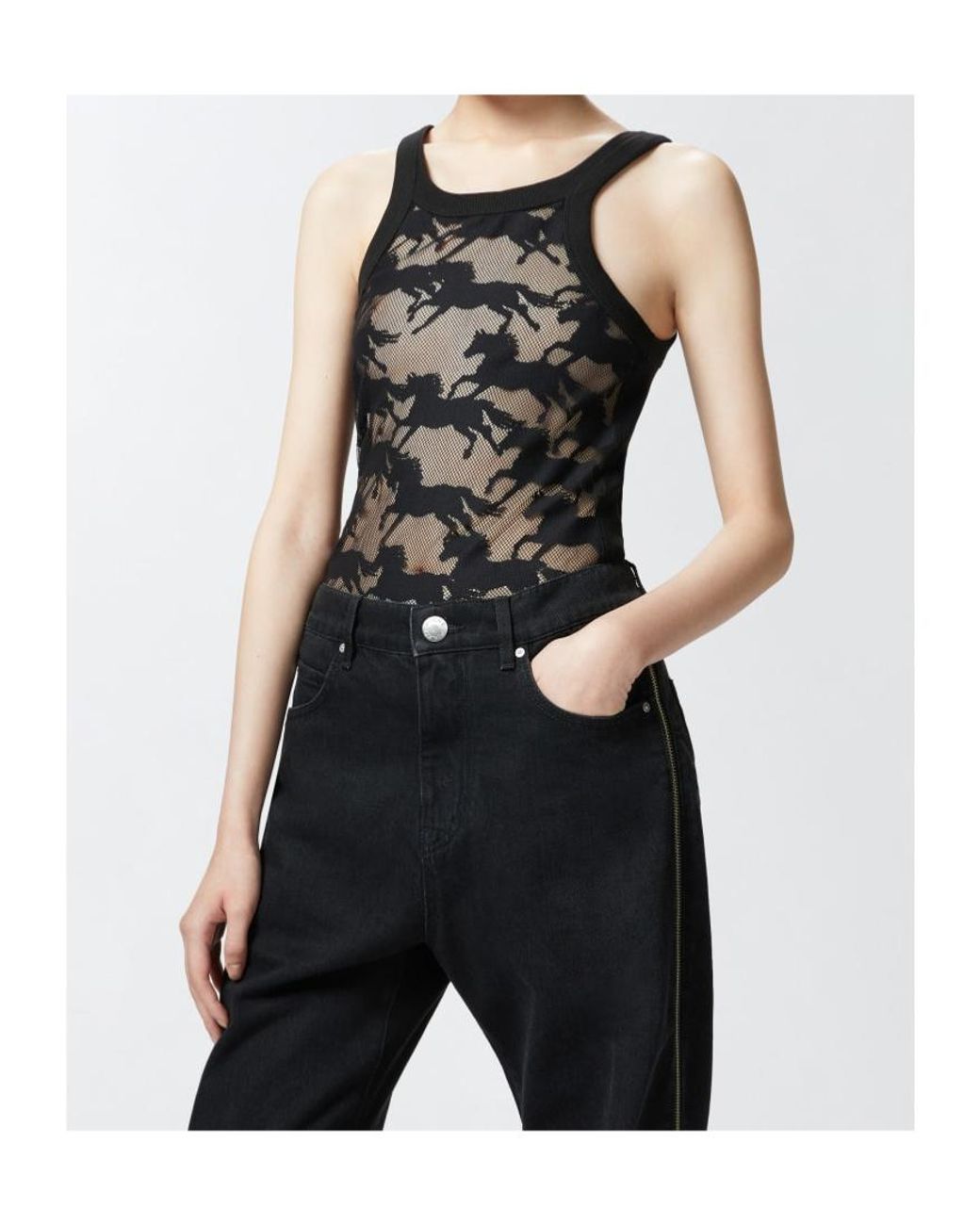 Pinko Black Sleeveless Tops