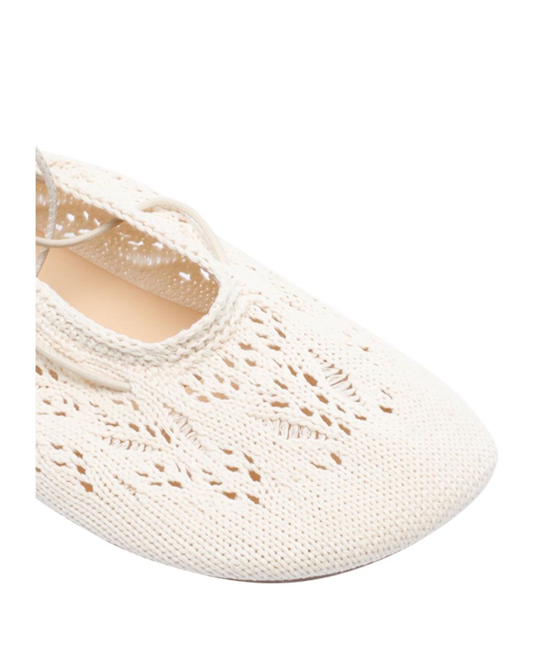 Alohas Natural Rosemary Ankle Strapped Ballerinas