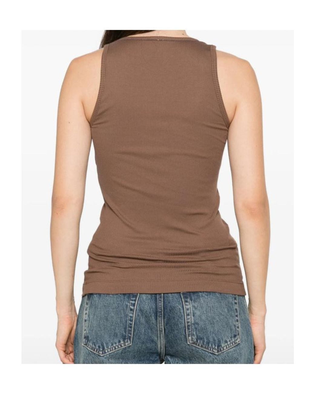 Brunello Cucinelli Brown Sleeveless Top