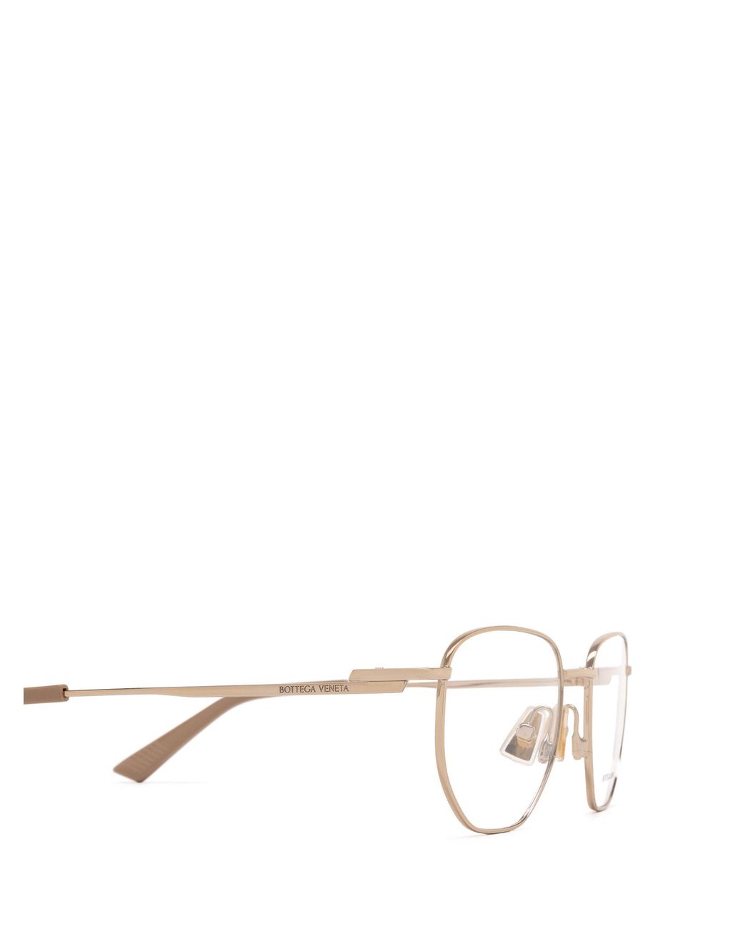 Bottega Veneta White Eyewear Panthos Frame Glasses for men