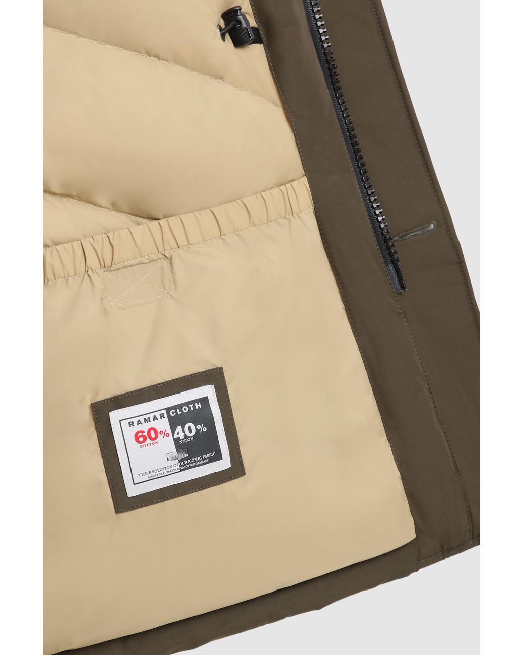 Woolrich Green Logo Down Jacket for men